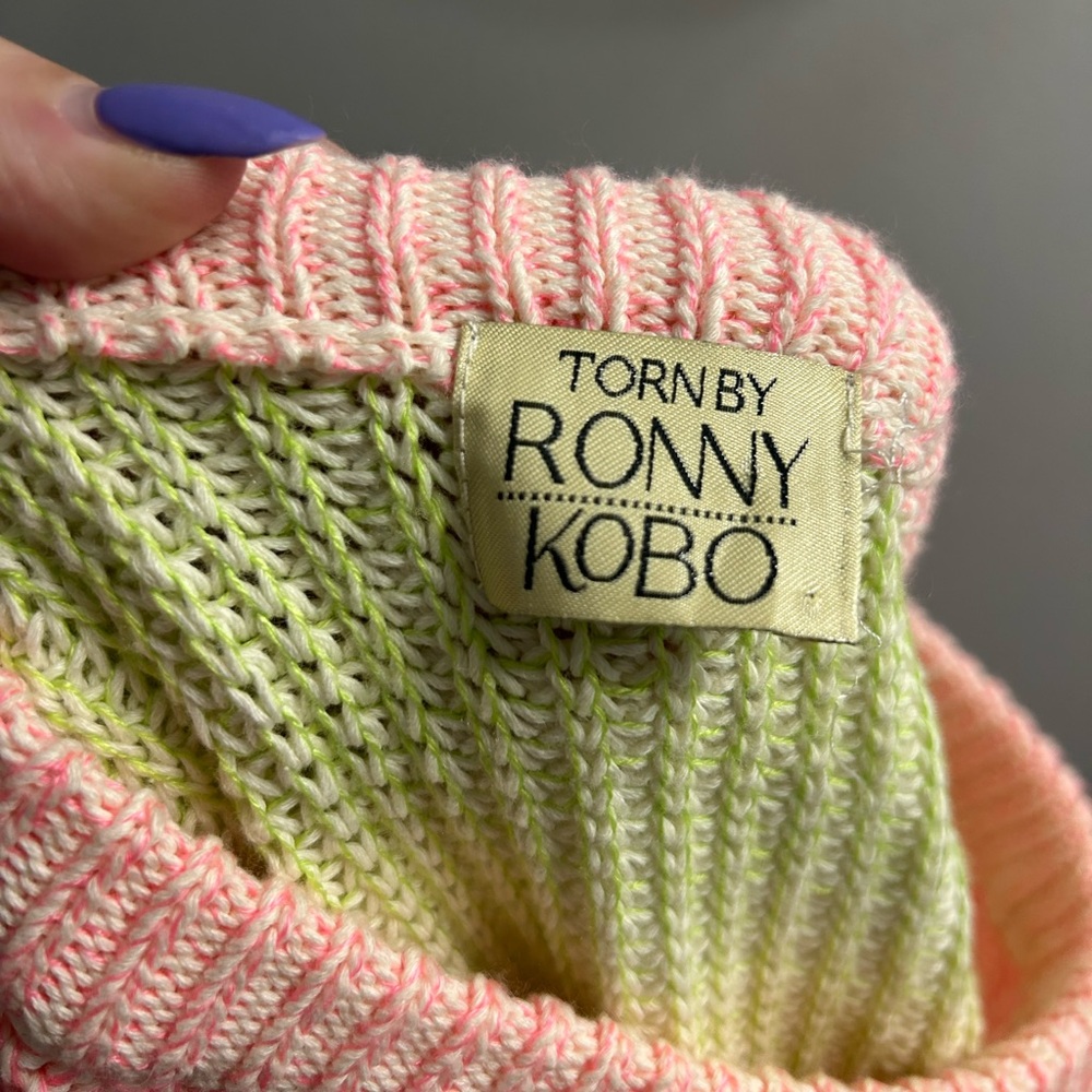 Torn by Ronny Kobo multi colour colour block knit sweater - Picture 3 of 5